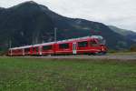 ABe 4/16 3104 nhert sich am 14.09.2013 als S 1 nach Schiers Malans.