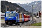 RE 1041 nach Davos Platz mit Ge 4/4 III 652  Vaz/Obervaz Lenzerheide-Valbella  verlässt Schiers.