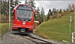 Testzug 9046 mit dem neuen Capricorn ABe 4/16 3111 oberhalb Filisur Richtung Davos-Platz.