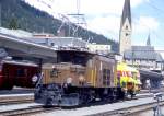 RhB Lschzug 9153 von Davos-Platz nach Filisur vom 09.05.1999 in Davos Platz mit E-Lok Ge 6/6I 414 - Xk 9049II.