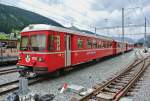 Be 4/4 Pendel, mit ABt 1715, abgetellt in Davos Platz. Der Pendel dient als Reserve fr die Regionalzge Davos Platz-Filisur, 08.08.2013.