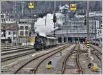 Dampffahrt Surselva 2020. Dampfextrazug 2725 mit G 4/5 107  Albula  verlässt Chur Richtung Disentis. (16.02.2020)