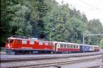 RhB Salon-Extrazug fr GRAUBNDEN TOURS 3629 von Chur nach Arosa am 30.08.1998 in Chur Sand mit E-Lok Ge 4/4I 610 - As 1141 - WRS 3821 - As 1154.