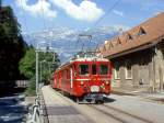 RhB Regionalzug 641 von Chur nach Arosa am 23.08.1997 in Chur Sand mit Triebwagen ABDe 4/4 481II - B 2269 - B 2270 - A 1250.