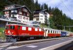 RhB Salon-Extrazug 3658 von Arosa nach Chur am 30.08.1998 in Arosa mit E-Lok Ge 4/4I 610 As 1154 - WRS 3821 - As 1141.