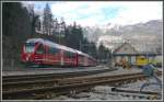 ABe 8/12 3502 mit R1433 nach Arosa beim Depot Sand in Chur.