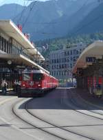 GE 4/4 II 627  Reichenau-Tamins  mit R 1429 nach Arosa am 09.08.10 in Chur.