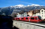 Die Regionalbahn nach Arosa an der Station Chur Stadt; 25.01.2014