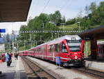 ABe 8/12 3506 mit dem IR 1125 Chur - St.Moritz bei Einfahrt in Filisur; 11.06.2019  