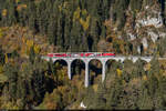RhB Ge 4/4 II 621 / Schmittentobelviadukt, 18. Oktober 2025<br>
Viaduktshuttle Alvaneu - Filisur