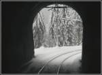 Blick aus dem God-Tunnel oberhalb Bergns.