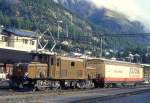 RhB GmP 4507 von Landquart nach Samedan am 09.09.1994 in Samedan mit E-Lok-Oldtimer Ge 6/6I 415 - Haikv 5135.