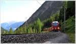 ABe 8/12 3513 mit dem BerninaExpress 951 hat soeben den Toua Kehrtunnel verlassen zwischen Muot und Preda.