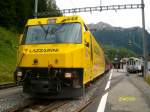 Ge 4/4 III 644  LAZZARINI  mit RE 1152 (St. Moritz - Chur) am 24.7.2014 beim Halt im Bahnhof Bergün/Bravuogn.