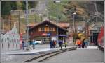 Eingeklemmter Bahnhof Preda. Links des jetzigen Tunnelportals befindet sich das Neue. (07.10.2015)