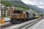 Albula Erlebniszug mit Ge 6/6 I 414 in Samedan.