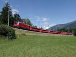 Die Ge 4-4 III 648 zwischen Reichenau-Tamins und Bonaduz mit ein RE-zug von Chur nach Sankt-Moritz - 07-06-2017