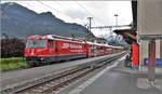 IR1144 von St.Moritz mit Ge 4/4 III 644  Savognin  bei der Durchfahrt in Cazis. (07.05.2018)