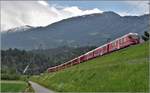 IR1149 nach St.Moritz mit ABe 8/12 3510 nach der Verzweigung in Reichenau-Tamins.