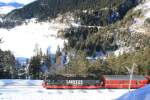 Pnktlich 13.00 Uhr fhrt der Zug von Chur in Filisur ein; 10.01.2009