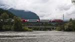 RhB Ge 4/4 III 651  Fideris  mit Werbung fr Glacier On Tour am 13.