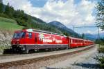 RhB Schnellzug 544 von St.Moritz nach Chur am 27.08.1998 Durchfahrt Alvaneu mit E-Lok Ge 4/4III 641 - B - 2x A - 3x B - D.