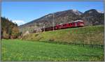 S1 1508 mit Be 4/4 511 kurz vor der Rheinbr�cke in Reichenau-Tamins.