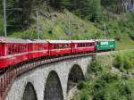 Ge 4-4 III 647 mit ein Regio-Express zug zwischen Alvaneu und Landwasserviadukt - 23-06-2014