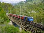 RhB - Ge 4/4  652 mit Personenzug unterwegs bei Reichenau-Tamins am 07.05.2015