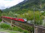 RhB - Ge 4/4 651 mit Personenzug bei Reichen-Tamins am 07.05.2015