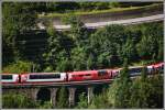 Glacier Express 903 in der Schynschlucht zwischen Solis und Sil i/D.(31.07.2015)