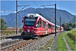 S1 1512 nach Rhäzüns mit ABe 4/16 3105 zwischen Chur Est und Felsberg.