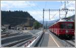 Be 4/4 514 Pendelzug nach Rh�z�ns in Ems Werk.