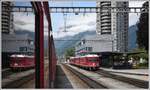 Be 4/4 Vorortpendelzug 1714/514 als S1 1523 nach Rhäzüns in Landquart.