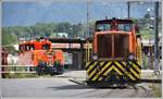 Geaf 2/2 20601 wird vermutlich schon bald die Gm 4/4 241 als Rangierlok in Untervaz-Trimmis ablösen.