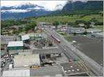 Innert weniger Jahre wurde der Talboden bei der Station Untervaz-Trimmis von Industrieansiedlungen �berzogen.