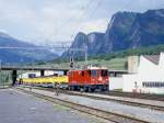 RhB Extragterzug 6010 Klosters Selfranga - Untervaz vom 17.05.1994 Einfahrt Untervaz mit E-Lok Ge 4/4II 626 - 8358 - 8360 - 8372 - 8378 - 8385 - 8351 - 8355 - 8356.