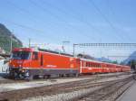 RhB Schnellzug 24 von Davos-Platz nach Landquart vom 10.05.1998 mit E-LOk Ge 4/4III 645 - B 2372 - B 2447 - B 2361 - B 2344 - A 1236 - D 4223.