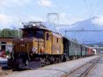 RhB Extra-GmP fr GRAUBNDEN TOURS 3527 von Landquart nach Filisur vom 27.08.1998 in Untervaz mit E-Lok Ge 6/6I 414 - B 2245 - B 2060 - A 1102 - D 4054 - Gbkv 5544 - Gbkv 5546 - Kkw 7340 - E 6605 -