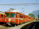 RhB Regionalzug 835 von Kblis nach Chur vom 26.08.1998 in Landquart mit Triebwagen Be 4/4 512 - B 2411 - B 2416 - ABDt 1711.