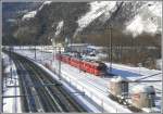 S1 1508 nach Schiers mit Be 4/4 515 bei Untervaz-Trimmis.