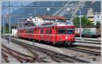 S3 1554 mit Be 4/4 513 bei der Milit�rrampe in Chur.