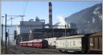 S1 1517 mit Be 4/4 511 verl�sst Untervaz-Trimmis.