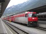 Ge 4/4''' 645 ''RTR'' am 28.6.2013 in Chur als RegioExpress nach St.Moritz.
