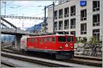 Ge 6/6 II 707  Scuol  mit einem  Mohrenkopf  8075 in Chur. (10.09.2013)