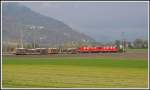 Gterzug mit Ge 4/4 I 605  Silvretta  und 610  Viamala  zwischen Zizers und Igis.