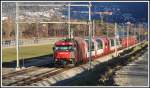 RE1149 mit Ge 4/4 III 642  Breil/Brigels  bei Felsberg.