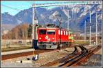 Löschzug mit Ge 4/4 I 610  Viamala  in Felsberg.