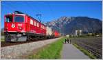 5155 mit Ge 6/6 II 703  St.Moritz bei Felsberg. (30.10.2014)