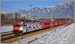 RE11153 mit Ge 4/4 III 650  Seewis-Valzeina  zwischen Chur West und Felsberg. (11.02.2015)